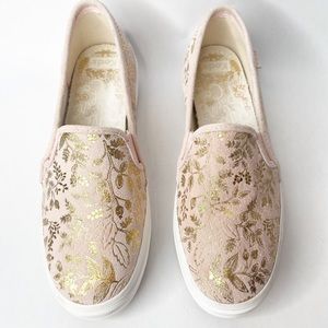 Keds x Rifle Paper Co.Triple Decker Forest in Blush Pink Slip-on Sneakers Size 5